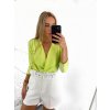 Body dlouhý rukáv dámské (S/M ONE SIZE) ITALSKÁ MÓDA IMWMY23873/DU (Velikost S/M/L, Barva zelená limetková)
