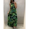 Šaty dlouhé bez rukávu letní icecool dámské (S/M/L ONE SIZE) ITALSKÁ MÓDA IMM22M2942-6/DUR (Velikost M/L, Barva zelená)