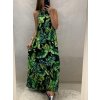 Šaty dlouhé bez rukávu letní icecool dámské (S/M/L ONE SIZE) ITALSKÁ MÓDA IMM22M2942-6/DUR (Velikost M/L, Barva zelená)