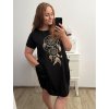 Šaty volnočasové krátký rukáv dámské nadrozměr (2XL/3XL/4XL ONE SIZE) ITALSKá MóDA IM423WANDA/DUR