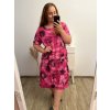 Šaty volnočasové krátký rukáv dámské nadrozměr (XL/2XL/3XL ONE SIZE) ITALSKá MóDA IM323LEJLA/DR (Velikost 2XL/3XL, Barva oranžová)