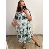 Šaty volnočasové krátký rukáv dámské nadrozměr (XL/2XL/3XL ONE SIZE) ITALSKá MóDA IM323LEJLA/DR (Velikost 2XL/3XL, Barva oranžová)