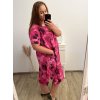 Šaty volnočasové krátký rukáv dámské nadrozměr (XL/2XL/3XL ONE SIZE) ITALSKá MóDA IM323LEJLA/DR (Velikost 2XL/3XL, Barva oranžová)
