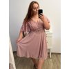 Šaty krajkové společenské krátký rukáv dámské nadrozměr (XL/2XL ONE SIZE) ITALSKÁ MÓDA IMM2380657PL/DU