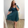 Šaty krajkové společenské krátký rukáv dámské nadrozměr (XL/2XL ONE SIZE) ITALSKÁ MÓDA IMM2380657PL/DU