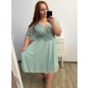 Šaty krajkové společenské krátký rukáv dámské nadrozměr (XL/2XL ONE SIZE) ITALSKÁ MÓDA IMM2380657PL/DU