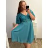 Šaty krajkové společenské krátký rukáv dámské nadrozměr (XL/2XL ONE SIZE) ITALSKÁ MÓDA IMM2380657PL/DU