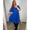 Šaty krajkové společenské krátký rukáv dámské nadrozměr (XL/2XL ONE SIZE) ITALSKÁ MÓDA IMM2380657PL/DU