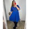 Šaty krajkové společenské krátký rukáv dámské nadrozměr (XL/2XL ONE SIZE) ITALSKÁ MÓDA IMM2380657PL/DU