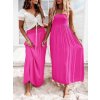 Šaty alá sukně dlouhé letní bez rukávu dámské (S/M ONE SIZE) ITALSKÁ MÓDA IMD23342/DUR (Velikost S/M/L, Barva béžová)