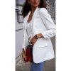Sako s podšívkou dlouhý rukáv dámské (S/M/L ONE SIZE) ITALSKÁ MÓDA IMD23131/DU (Velikost M/L, Barva béžová)