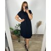 Šaty košilové krátký rukáv dámské (S/M/L/XL ONE SIZE) ITALSKÁ MÓDA IM423KLASA/DUR (Velikost L/XL, Barva béžová)