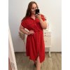 Šaty košilové krátký rukáv dámské (S/M/L/XL ONE SIZE) ITALSKÁ MÓDA IM423KLASA/DUR (Velikost L/XL, Barva béžová)