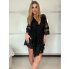 Šaty s overalem letní boho  krajkové 3/4 dlouhý rukáv dámské (S/M ONE SIZE) ITALSKÁ MÓDA IMWAD232501/DUR (Velikost S/M/L, Barva bílá)