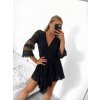 Šaty s overalem letní boho  krajkové 3/4 dlouhý rukáv dámské (S/M ONE SIZE) ITALSKÁ MÓDA IMWAD232501/DUR (Velikost S/M/L, Barva bílá)