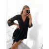 Šaty s overalem letní boho  krajkové 3/4 dlouhý rukáv dámské (S/M ONE SIZE) ITALSKÁ MÓDA IMWAD232501/DUR (Velikost S/M/L, Barva bílá)
