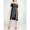 Šaty carmen přes ramena letní  dámské (S/M ONE SIZE) ITALSKÁ MÓDA IMM23M5368/DU (Velikost S/M/L, Barva Černá)