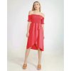 Šaty carmen přes ramena letní  dámské (S/M ONE SIZE) ITALSKÁ MÓDA IMM23M5368/DU (Velikost S/M/L, Barva Černá)