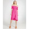 Šaty carmen přes ramena letní  dámské (S/M ONE SIZE) ITALSKÁ MÓDA IMM23M5368/DU (Velikost S/M/L, Barva Černá)