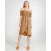 Šaty carmen přes ramena letní  dámské (S/M ONE SIZE) ITALSKÁ MÓDA IMM23M5368/DU (Velikost S/M/L, Barva Černá)