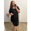 Šaty letní mušelín krátký rukáv nadrozměr dámské (2XL/3XL/4XL ONE SIZE) ITALSKÁ MÓDA IM423MUSE/DR (Velikost 3XL/4XL, Barva béžová)