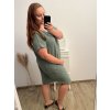 Šaty letní mušelín krátký rukáv nadrozměr dámské (2XL/3XL/4XL ONE SIZE) ITALSKÁ MÓDA IM423MUSE/DR (Velikost 3XL/4XL, Barva béžová)