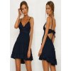 Šaty letní krajkové na ramínka dámské (S/M ONE SIZE) ITALSKÁ MÓDA IMWPO232260/DUR (Velikost S/M/L, Barva Černá)