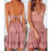 Šaty letní krajkové na ramínka dámské (S/M ONE SIZE) ITALSKÁ MÓDA IMWPO232260/DUR (Velikost S/M/L, Barva Černá)
