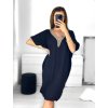 Šaty letní oversize krátký rukáv dámské (S/M ONE SIZE) ITALSKÁ MÓDA IM3233348/DU (Velikost S/M/L, Barva béžová)