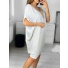 Šaty letní oversize krátký rukáv dámské (S/M ONE SIZE) ITALSKÁ MÓDA IM3233348/DU