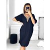Šaty letní oversize krátký rukáv dámské (S/M ONE SIZE) ITALSKÁ MÓDA IM3233348/DU (Velikost S/M/L, Barva béžová)
