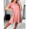 Šaty letní elegantní krátký rukáv dámské (S/M ONE SIZE) ITALSKÁ MÓDA IMWB23138/DU (Velikost S/M/L, Barva Černá)