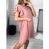 Šaty letní elegantní krátký rukáv dámské (S/M ONE SIZE) ITALSKÁ MÓDA IMWB23138/DU (Velikost S/M/L, Barva Černá)