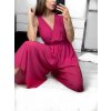 Overal společenský šifonový 3/4 nohavice bez rukávu dámský (S/M ONE SIZE) ITALSKÁ MÓDA IM323300/DU (Velikost S/M/L, Barva béžová)