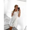 Šaty letní oversize krátký rukáv dámské (S/M ONE SIZE) ITALSKÁ MÓDA IMWB23340/DU (Velikost S/M/L, Barva béžová)