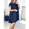 Šaty letní oversize krátký rukáv dámské (S/M ONE SIZE) ITALSKÁ MÓDA IMWB23340/DU (Velikost S/M/L, Barva béžová)
