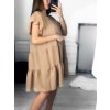 Šaty letní oversize krátký rukáv dámské (S/M ONE SIZE) ITALSKÁ MÓDA IMWB23340/DU
