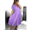 Šaty letní krátký rukáv dámské (S/M ONE SIZE) ITALSKÁ MÓDA IMM23M5471/DU (Velikost S/M/L, Barva Černá)