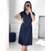 Šaty letní krátký rukáv dámské (S/M ONE SIZE) ITALSKÁ MÓDA IMM23M5471/DU (Velikost S/M/L, Barva Černá)