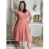 Šaty letní krátký rukáv dámské (S/M ONE SIZE) ITALSKÁ MÓDA IMM23M5471/DU (Velikost S/M/L, Barva Černá)