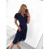 Šaty letní krátký rukáv dámské (S/M ONE SIZE) ITALSKÁ MÓDA IMM23M5471/DU (Velikost S/M/L, Barva Černá)