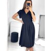 Šaty letní krátký rukáv dámské (S/M ONE SIZE) ITALSKÁ MÓDA IMM23M5471/DU (Velikost S/M/L, Barva Černá)