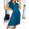Šaty elegantní letní krátký rukáv dámské (S/M ONE SIZE) ITALSKÁ MÓDA IMWGB231614/DU (Velikost S/M/L, Barva Černá)
