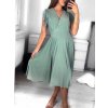 Šaty elegantní letní krátký rukáv dámské (S/M ONE SIZE) ITALSKÁ MÓDA IMWGB231614/DU (Velikost S/M/L, Barva Černá)