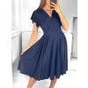 Šaty elegantní letní krátký rukáv dámské (S/M ONE SIZE) ITALSKÁ MÓDA IMWGB231614/DU (Velikost S/M/L, Barva Černá)