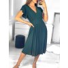 Šaty elegantní letní krátký rukáv dámské (S/M ONE SIZE) ITALSKÁ MÓDA IMWGB231614/DU (Velikost S/M/L, Barva Černá)