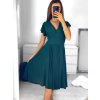 Šaty elegantní letní krátký rukáv dámské (S/M ONE SIZE) ITALSKÁ MÓDA IMWGB231614/DU (Velikost S/M/L, Barva Černá)