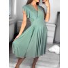 Šaty elegantní letní krátký rukáv dámské (S/M ONE SIZE) ITALSKÁ MÓDA IMWGB231614/DU (Velikost S/M/L, Barva Černá)