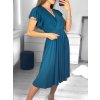 Šaty elegantní letní krátký rukáv dámské (S/M ONE SIZE) ITALSKÁ MÓDA IMWGB231614/DU (Velikost S/M/L, Barva Černá)