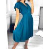 Šaty elegantní letní krátký rukáv dámské (S/M ONE SIZE) ITALSKÁ MÓDA IMWGB231614/DU (Velikost S/M/L, Barva Černá)